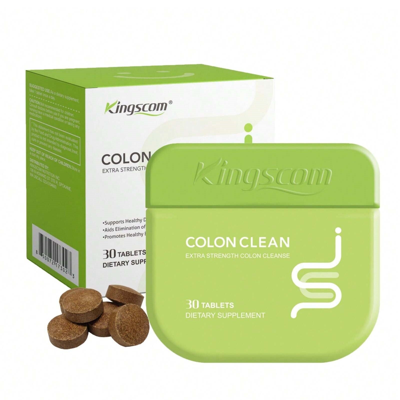 KingsCom Fast-Acting Cleansing Pills: Gentle Herbal Detox for Gut Wellness