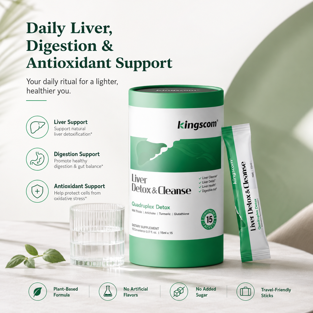 Kingscom Liver Detox & Cleanse Sticks | Daily Liver, Digestion & Antioxidant Support