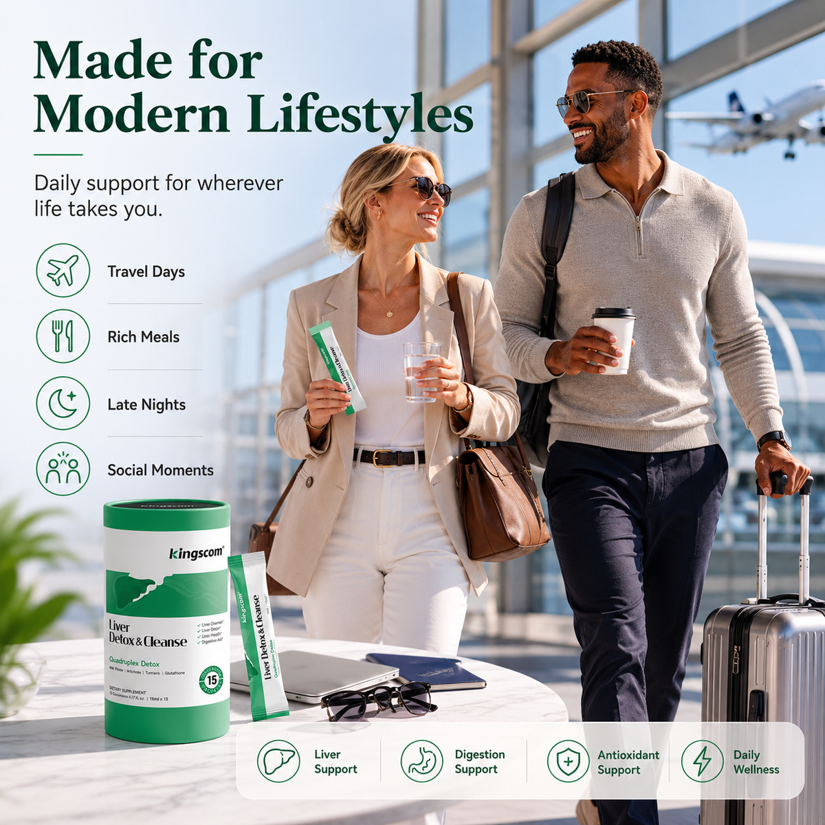 Kingscom Liver Wellness Support Sticks – Daily Botanical Liver & Digestive Support