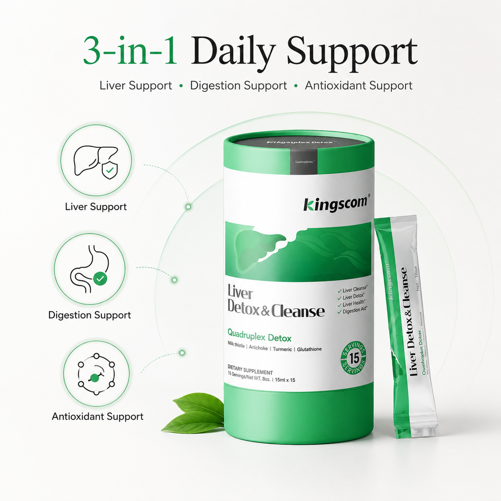 Kingscom Liver Detox & Cleanse Sticks | Daily Liver, Digestion & Antioxidant Support