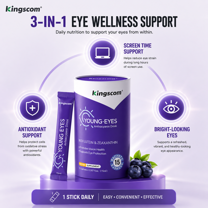 Kingscom Young-Eyes Anthocyanin Eye Wellness Drink – 15 Sticks
