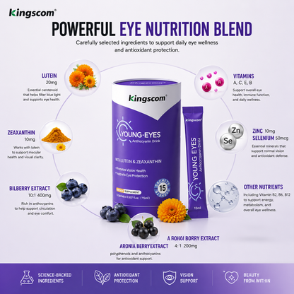 Kingscom Young-Eyes Anthocyanin Eye Wellness Drink – 15 Sticks