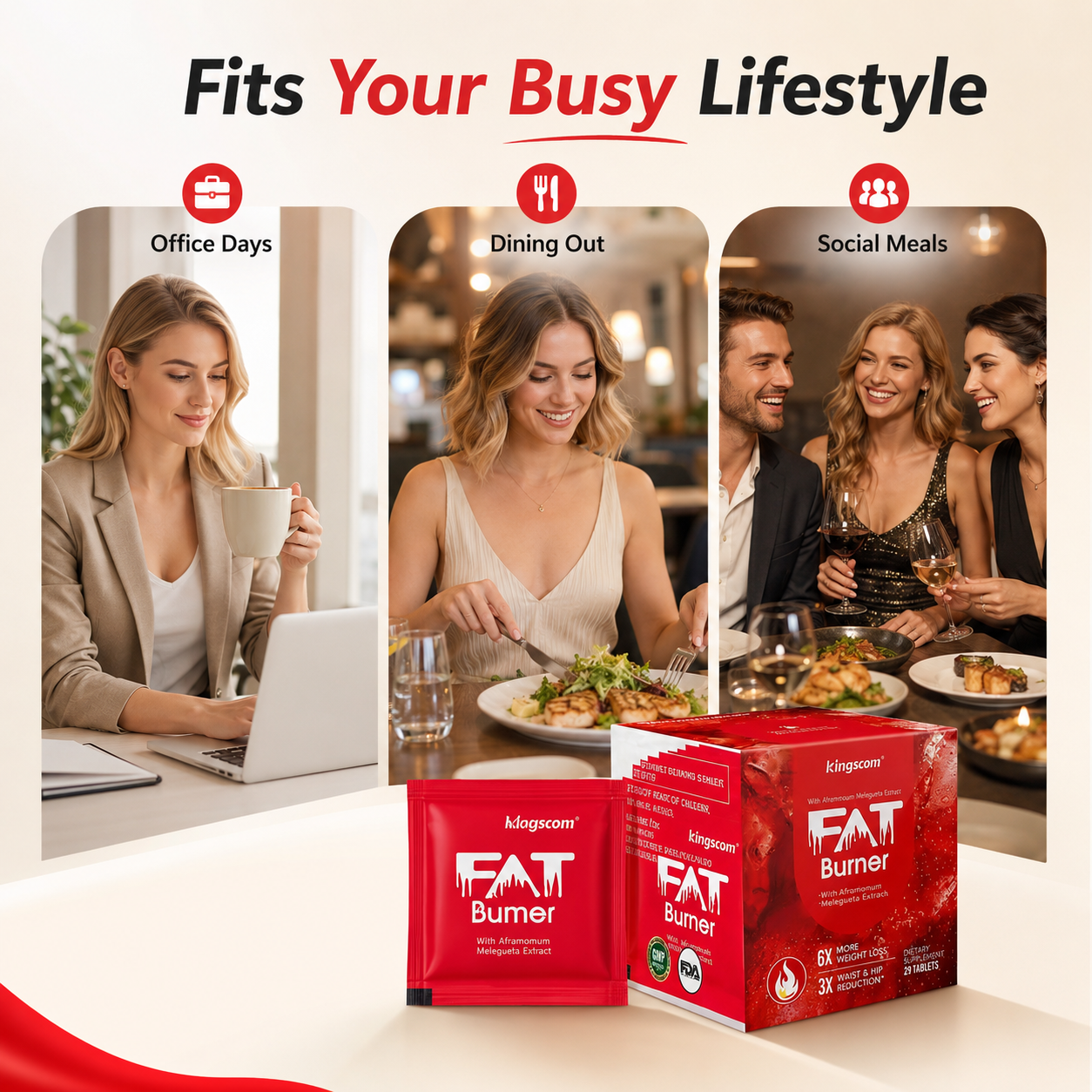 Kingscom FAT Burner Natural Metabolic Support Tablets