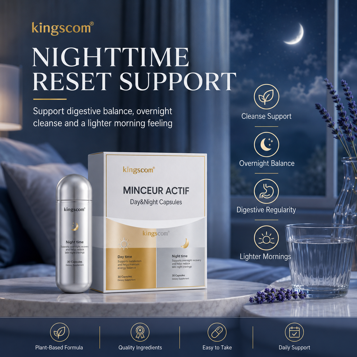 Kingscom Day & Night Digest Wellness Capsules