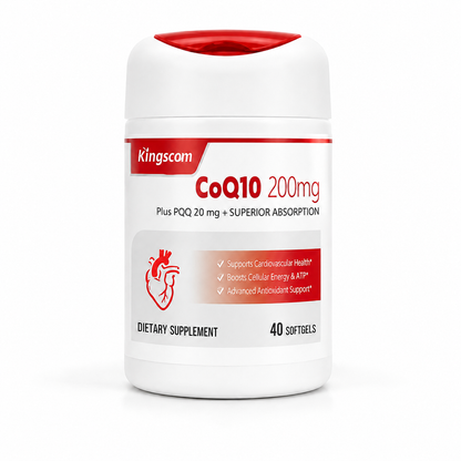 Kingscom CoQ10 200mg Softgels with PQQ 40 Count
