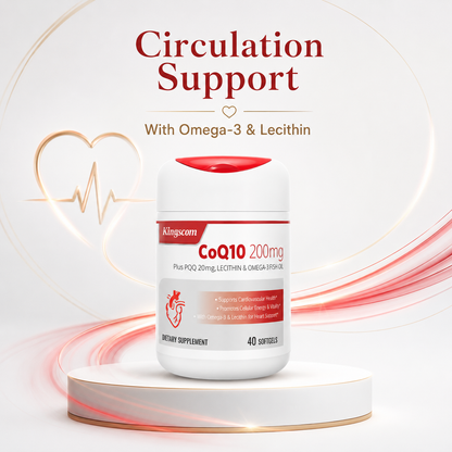 Kingscom CoQ10 200mg Softgels with PQQ 40 Count
