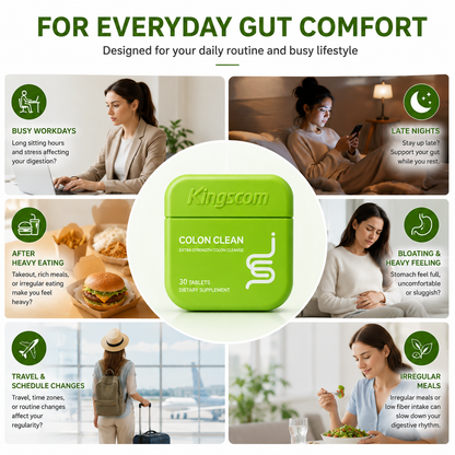 Kingscom Gentle Herbal Gut Wellness Tablets – 30 Tablets Daily Digestive Support