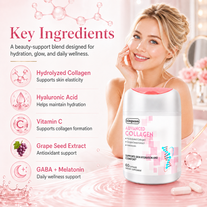 Kingscom Collagen Peptide Capsules – Daily Skin Hydration & Wellness Support