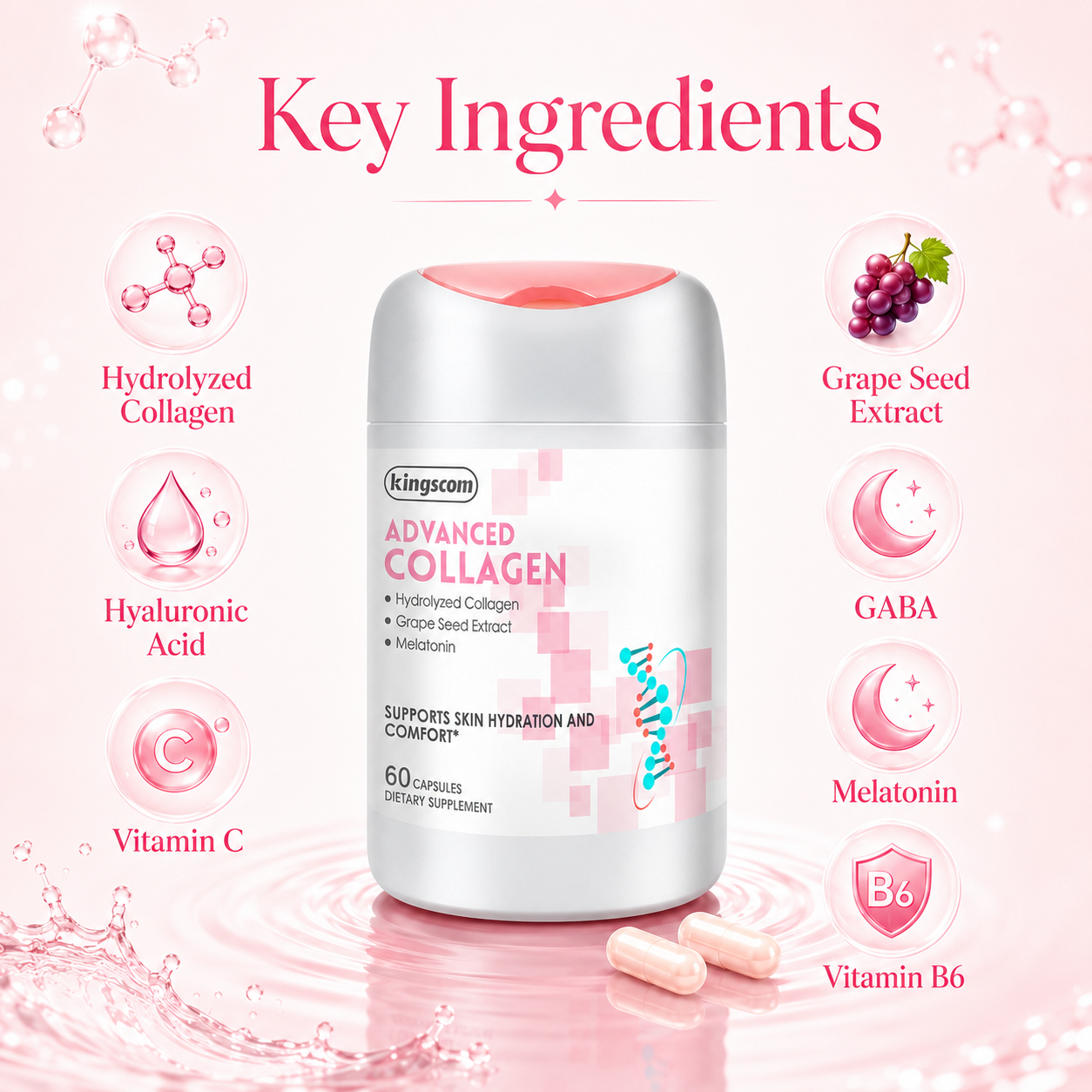 Kingscom Collagen Peptide Capsules